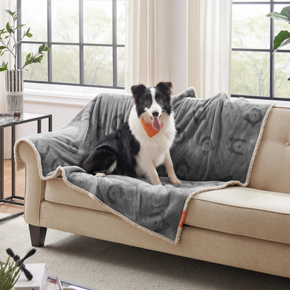 Wasserdichte Fleece-Haustierdecke XL (152×127 cm) | Weiche, waschbare Schutzdecke für Sofa, Auto & Bett