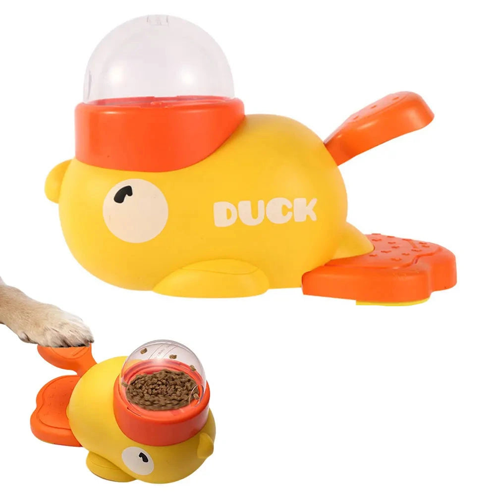 Interaktives Futterspielzeug „Ente“ | Intelligentes Leckerli-Ausgabespiel für Hunde & Katzen