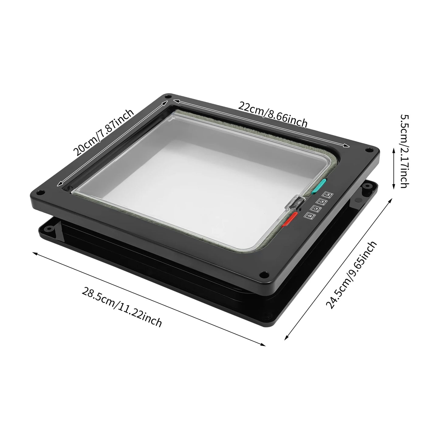 Haustierklappe für Katzen & kleine Hunde | Robuste Tür mit 4-Wege-Verriegelung