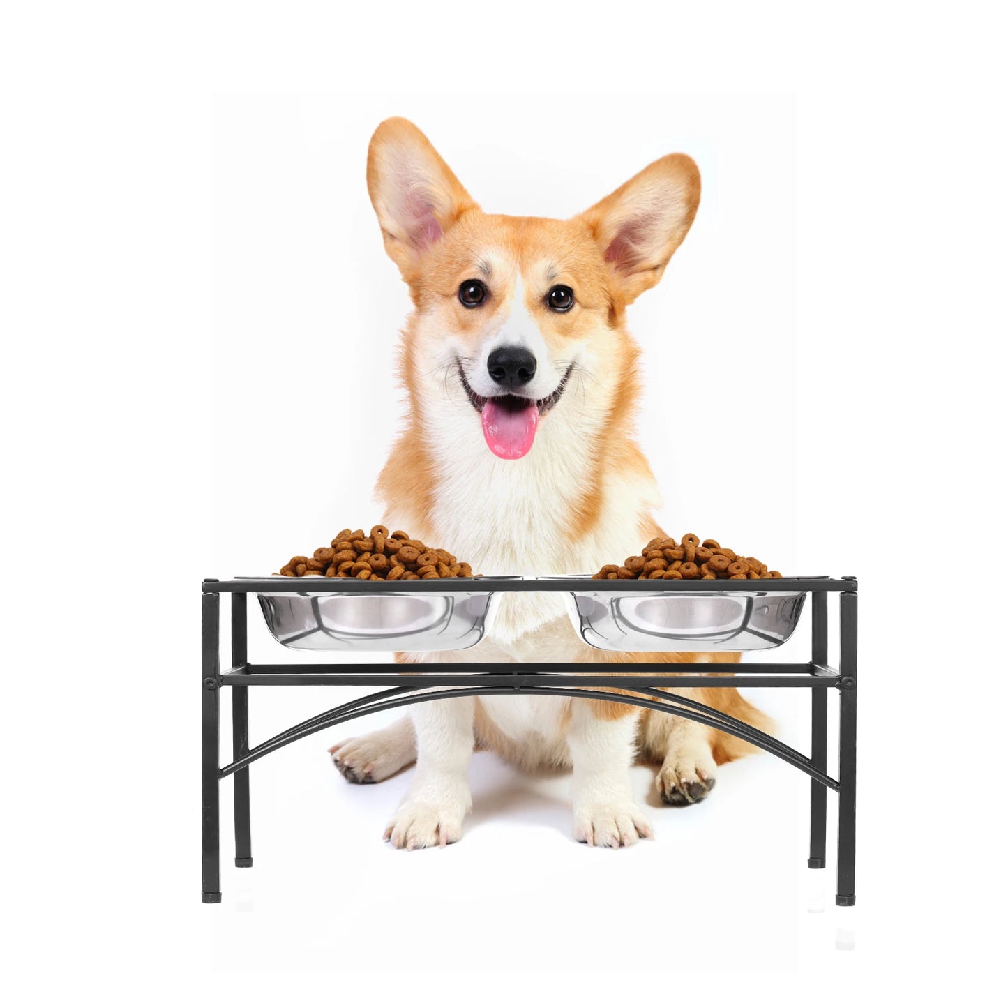 Futternapf aus Edelstahl mit Ständer | Erhöhte Näpfe für Hunde & Katzen – rutschfest, langlebig & leicht zu reinigen