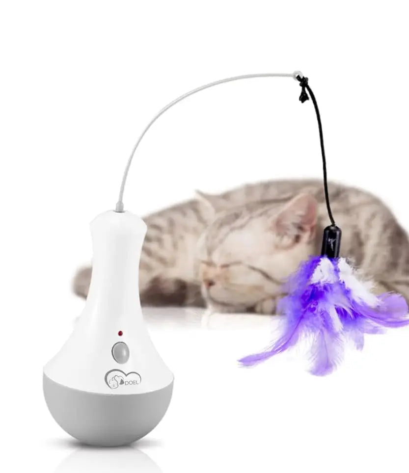 Automatisches Federspielzeug für Katzen – Interaktives Katzenspielzeug für Jagd & Bewegung