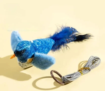 Interaktives Vogelspielzeug für Katzen mit Federn & Sound | Catnip Duft Spielzeug