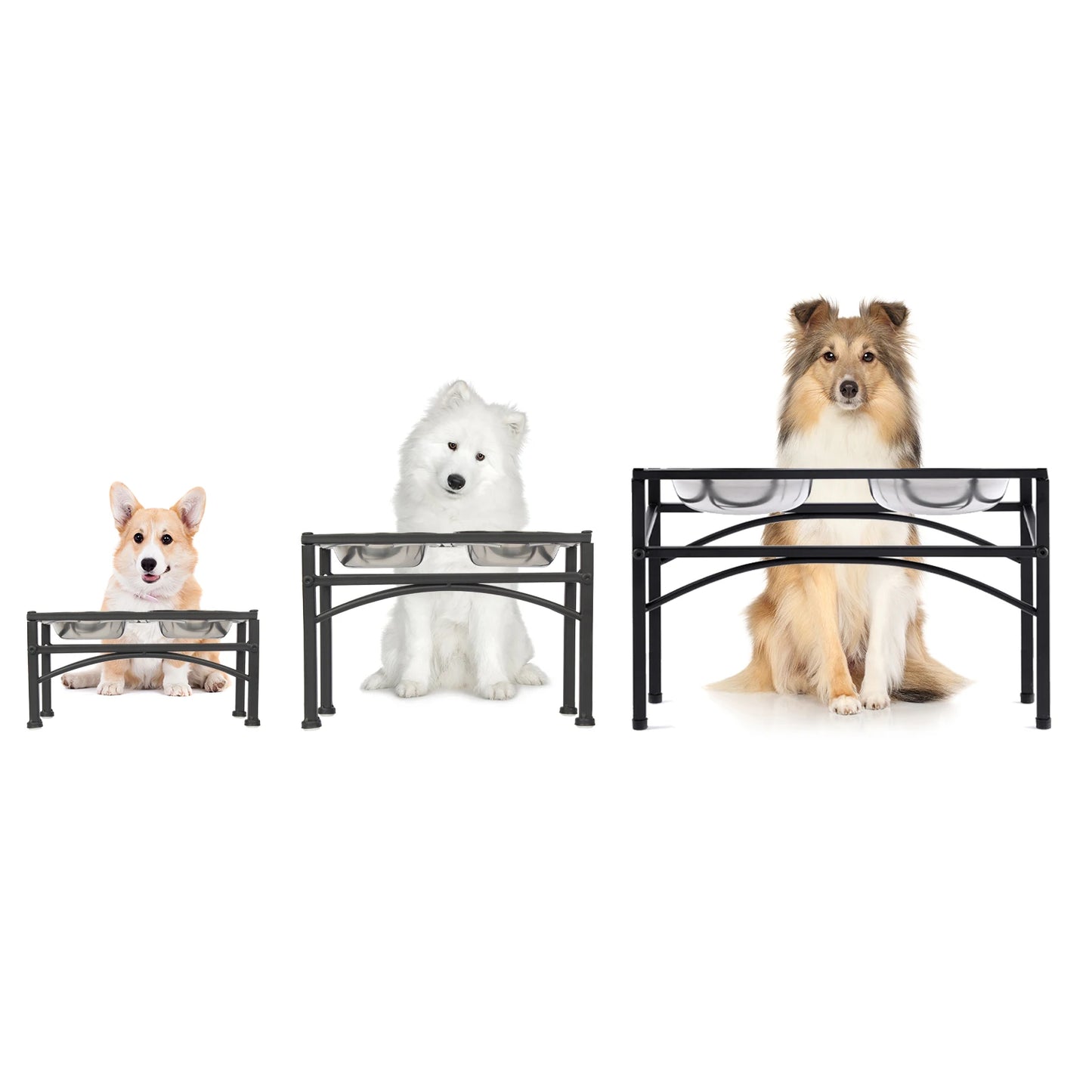 Futternapf aus Edelstahl mit Ständer | Erhöhte Näpfe für Hunde & Katzen – rutschfest, langlebig & leicht zu reinigen