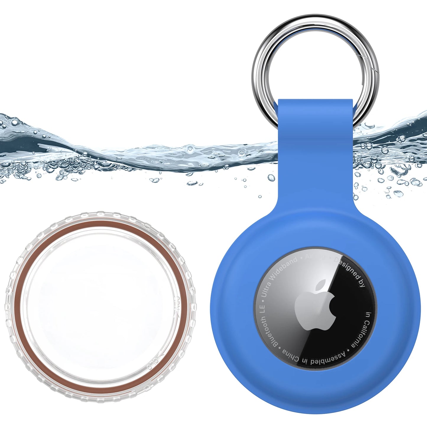 Airtag-Halter für Halsbänder | Wasserdichte 2-in-1 Silikon Schutzhülle für Haustiere