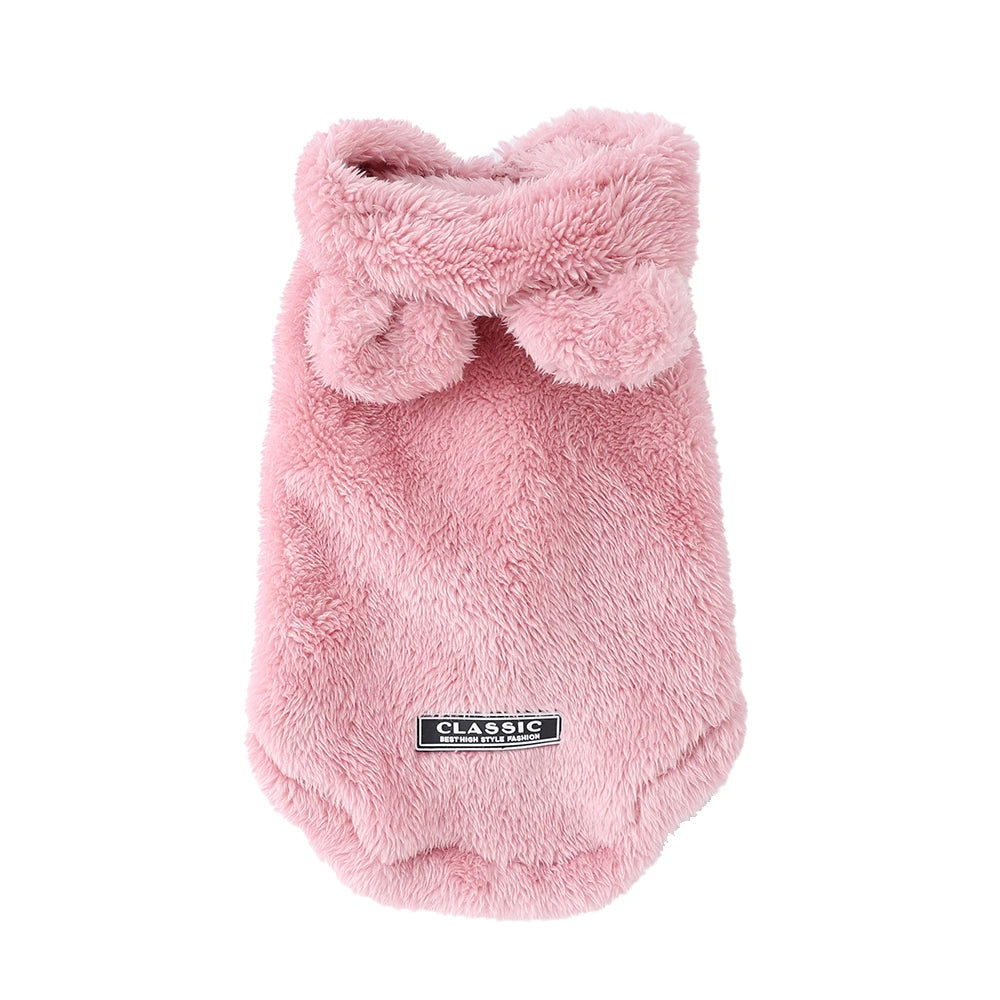 Warmer Haustier Hoodie mit Hasenohren | Winter Pulli für Katzen & kleine Hunde