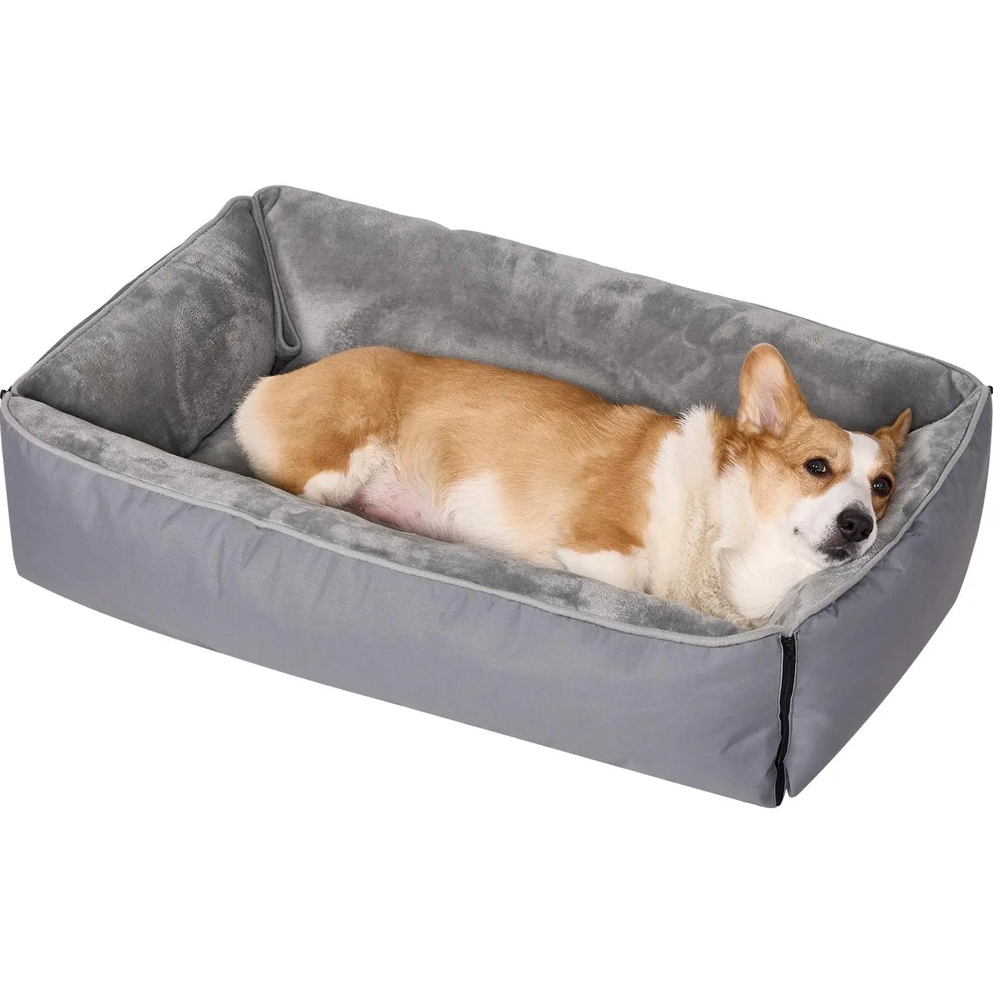 4-in-1 Hundesofa-Bett | Wandelbares Hundebett mit abnehmbarem Bezug – wasserdicht & waschbar