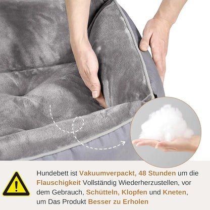 4-in-1 Hundesofa-Bett | Wandelbares Hundebett mit abnehmbarem Bezug – wasserdicht & waschbar