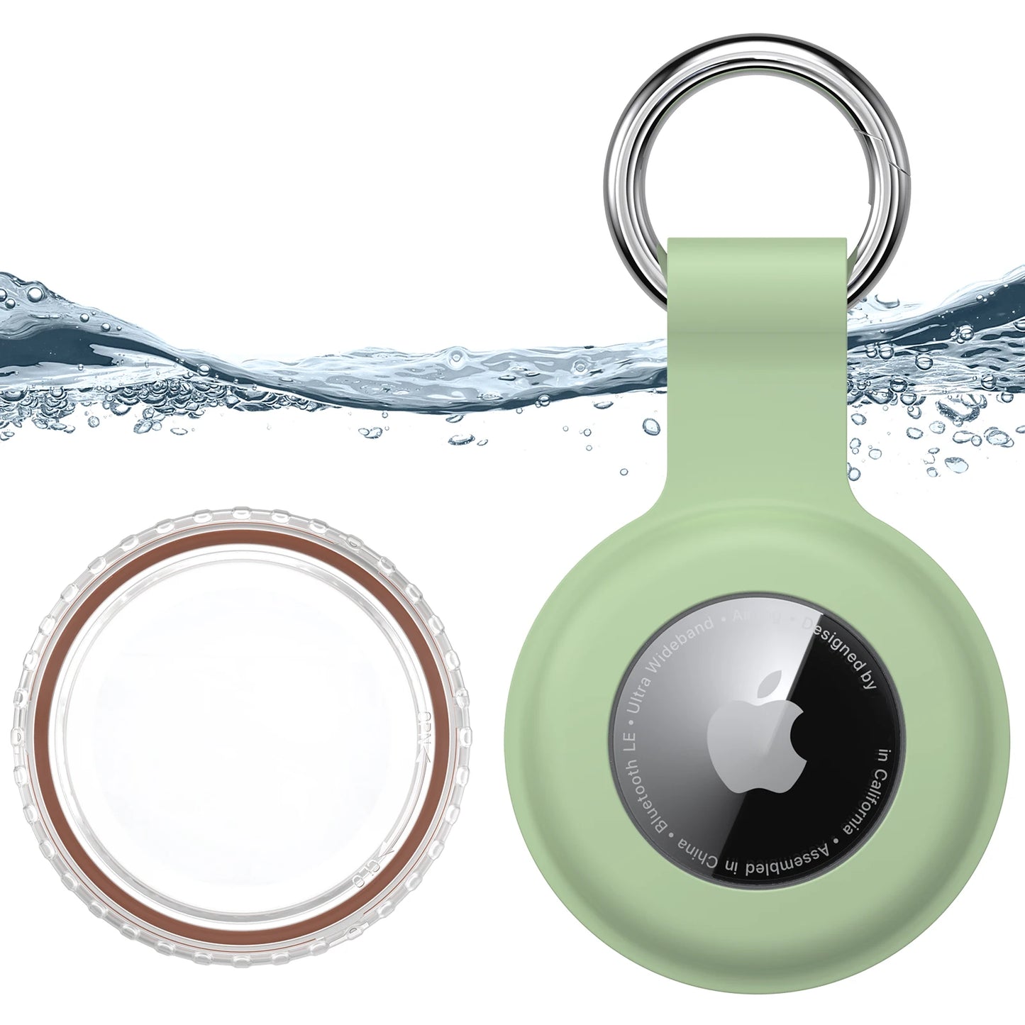 Airtag-Halter für Halsbänder | Wasserdichte 2-in-1 Silikon Schutzhülle für Haustiere