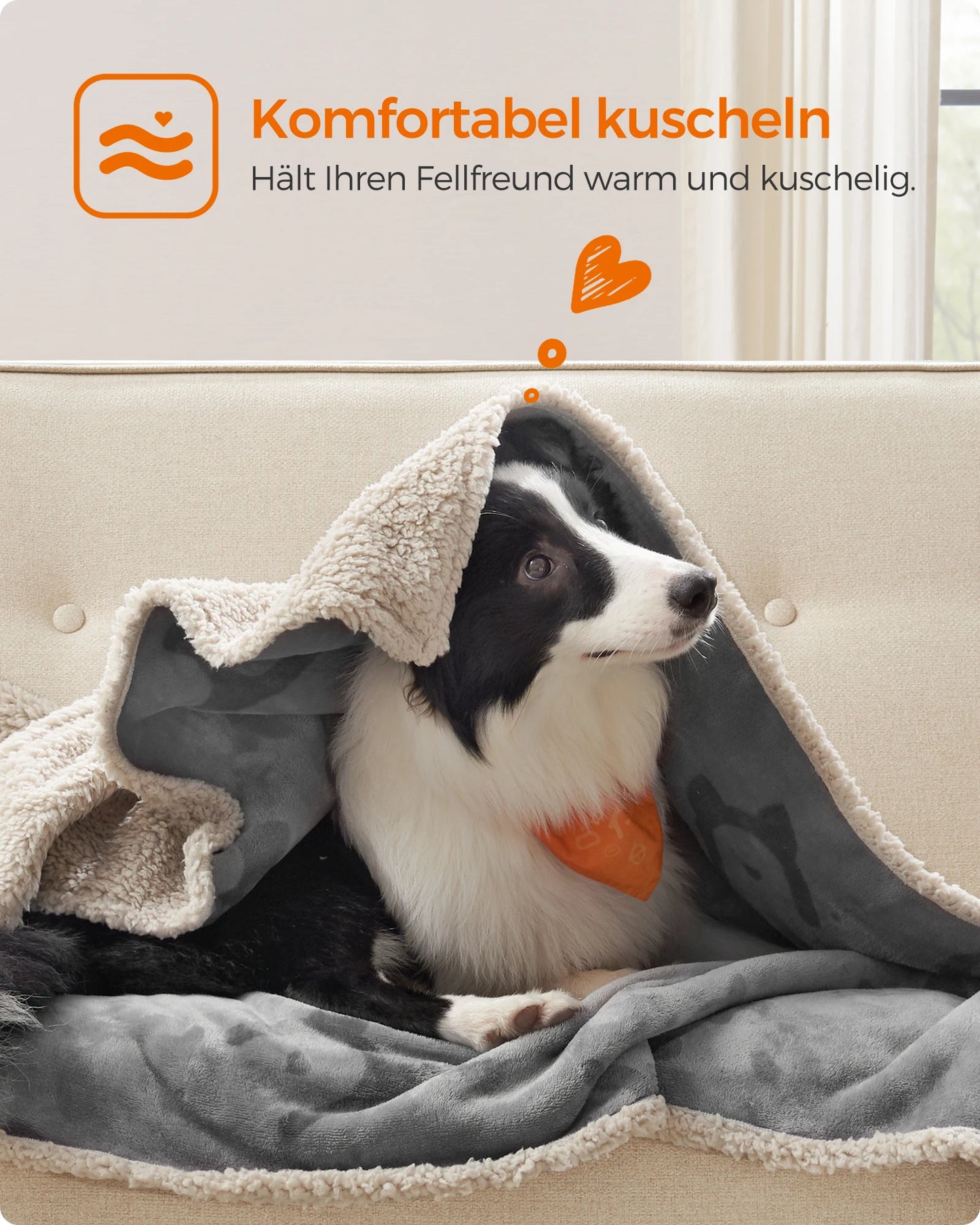 Wasserdichte Fleece-Haustierdecke XL (152×127 cm) | Weiche, waschbare Schutzdecke für Sofa, Auto & Bett