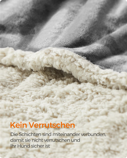 Wasserdichte Fleece-Haustierdecke XL (152×127 cm) | Weiche, waschbare Schutzdecke für Sofa, Auto & Bett