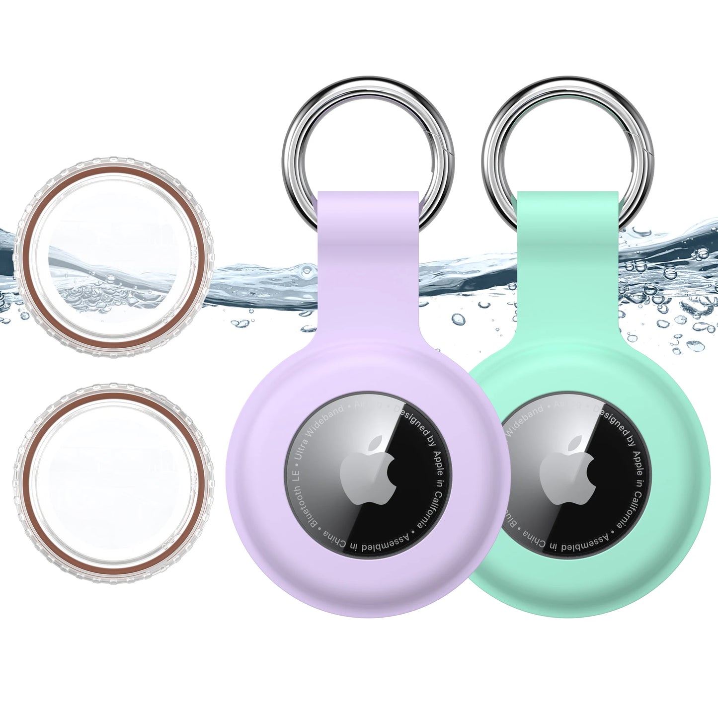 Airtag-Halter für Halsbänder | Wasserdichte 2-in-1 Silikon Schutzhülle für Haustiere