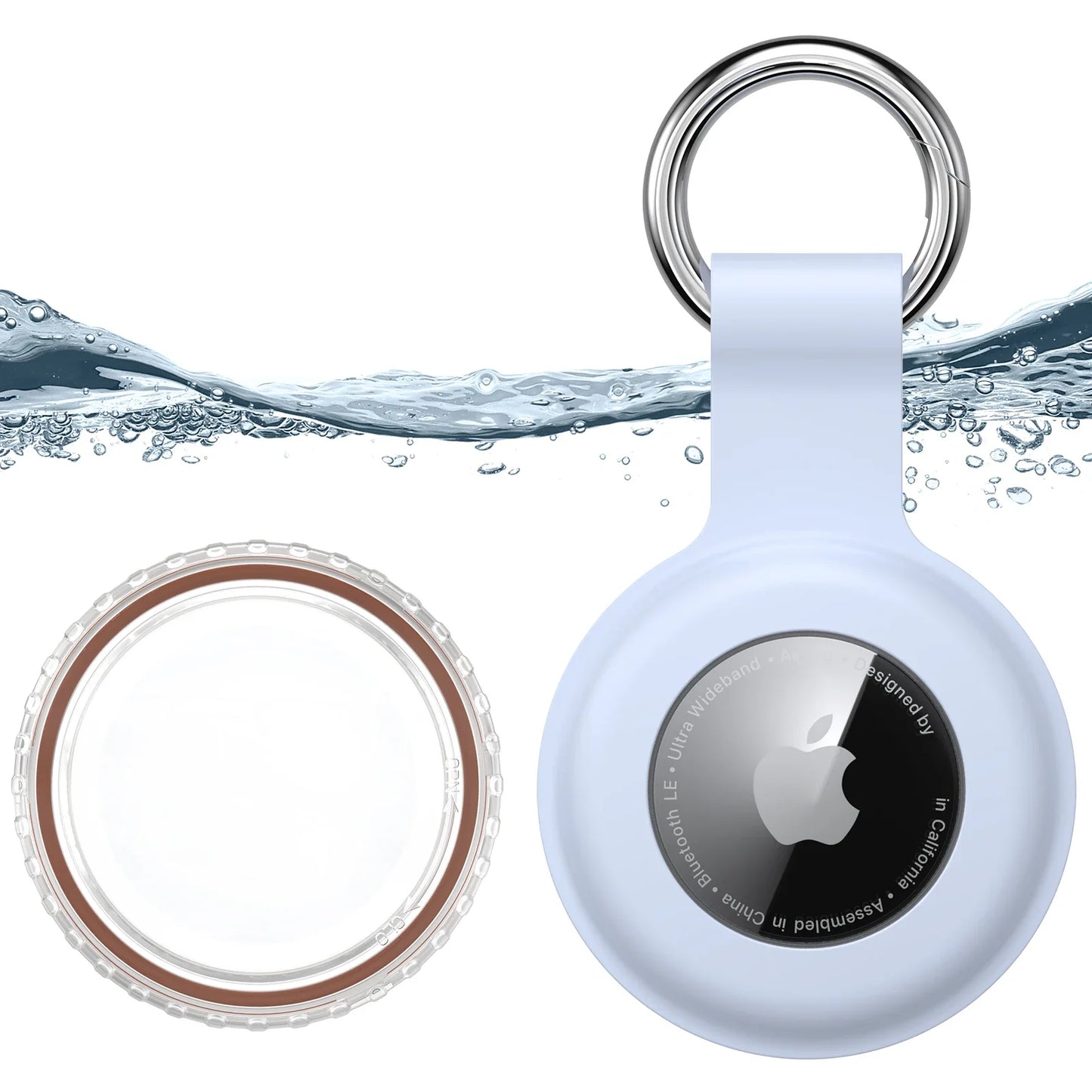 Airtag-Halter für Halsbänder | Wasserdichte 2-in-1 Silikon Schutzhülle für Haustiere