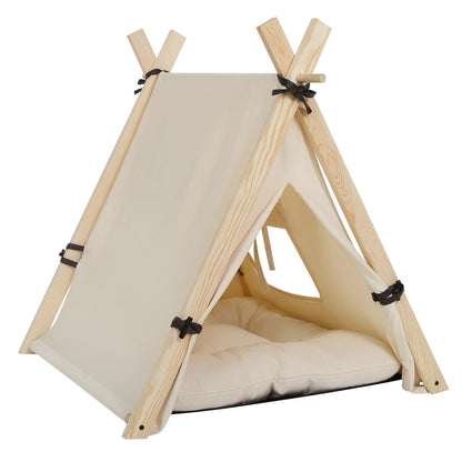 Haustierzelt mit Kissen | Gemütliches Indoor Tipi für Katzen & kleine Hunde